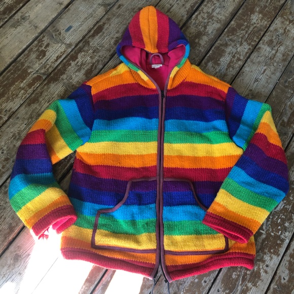 Other - BALTA Funwear Vintage 100% Wool Handmade in Nepal Lined Zip Up Sweater Jacket XL